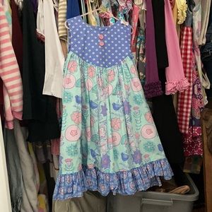 Eleanor Rose Flowers, Birds & Polkadots Dress